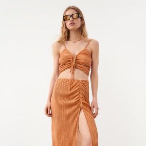 Zara Gingham Cropped Top